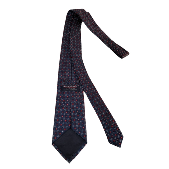 Roundtree & Yorke All Silk Handmade Extra Long Floral Men's Tie - Picture 5 of 11